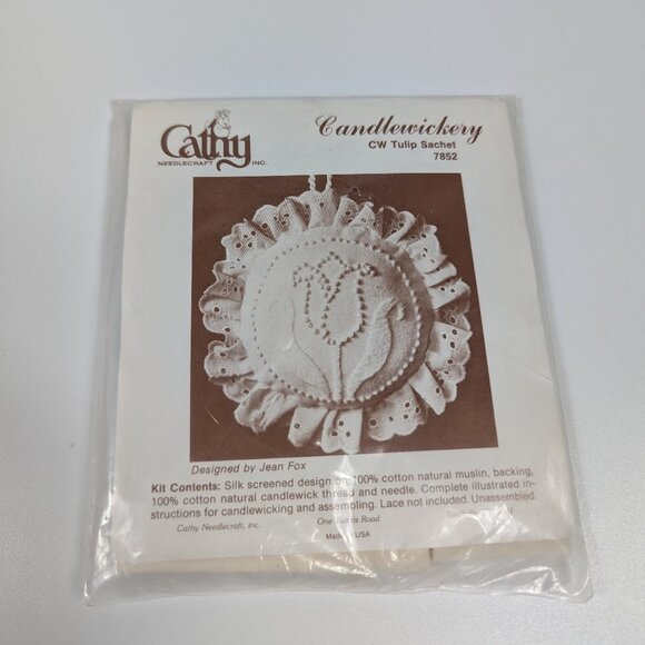 Cathy Needlecrafting Candlewickery CW Tulip Sachet Kit #7852 - Picture 1 of 4